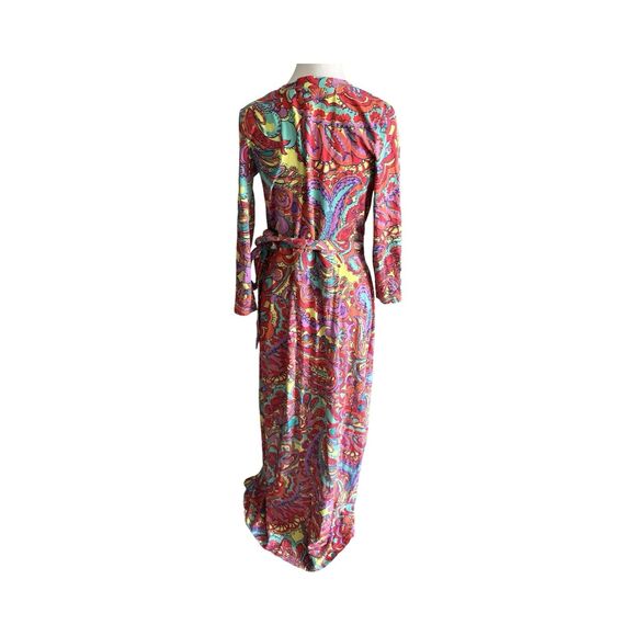 Lilly Pulitzer Adrina Multi Feelin Groovy Print Jersey‎ Maxi Wrap Dress Small - Picture 2 of 5